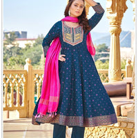 Anarkali Collection "Tara" - Bleu pétrol