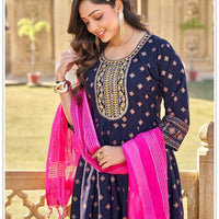 Anarkali Collection "Tara" - Bleu nuit