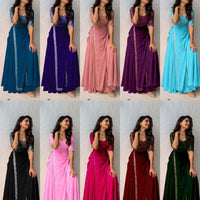 Anarkali Collection "Aïshu" - Bleu pétrole
