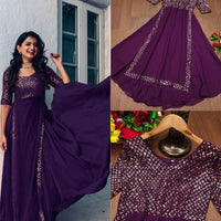 Anarkali Collection "Aïshu" - Prune