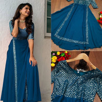 Anarkali Collection "Aïshu" - Bleu pétrole