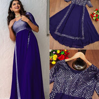 Anarkali Collection "Aïshu" - Aubergine