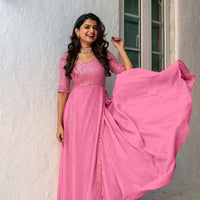 Anarkali Collection "Aïshu" - Rose bonbon