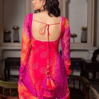 Anarkali Collection "Meenala" - Rose fuchsia/orange