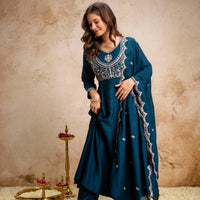 Anarkali "Anjana" - Bleu marine