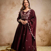 Anarkali "Anjana" - Marron