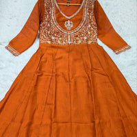 Anarkali "Anjana" - Terracotta