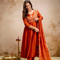 Anarkali "Anjana" - Terracotta