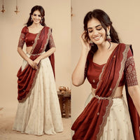 Lehenga collection "Pryanka" - Bordeaux