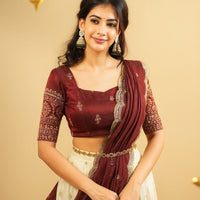 Lehenga collection "Pryanka" - Bordeaux