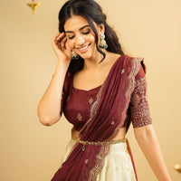 Lehenga collection "Pryanka" - Bordeaux