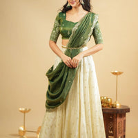 Lehenga collection "Pryanka" - Vert olive