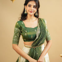 Lehenga collection "Pryanka" - Vert olive