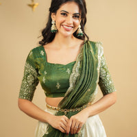Lehenga collection "Pryanka" - Vert olive
