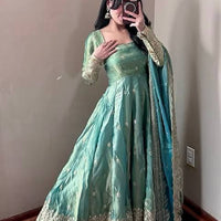 Anarkali/Robe Collection "Indra" - Vert menthe