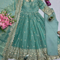 Anarkali/Robe Collection "Indra" - Vert menthe