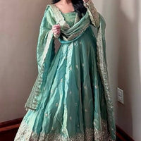 Anarkali/Robe Collection "Indra" - Vert menthe
