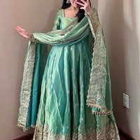 Anarkali/Robe Collection "Indra" - Vert menthe