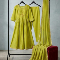 Anarkali "Anjana" - Vert anis