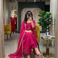 Anarkali "Anjana" - Rose fuschia