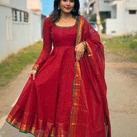 Anarkali Collection "Tressee" - Rouge