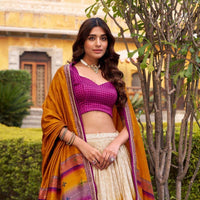 Lehenga collection "Anahitha" - Prune