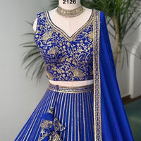 Lehenga collection "Sourhya" - Bleu royal