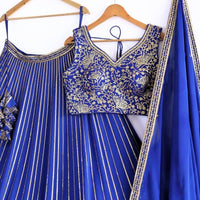 Lehenga collection "Sourhya" - Bleu royal