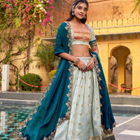 Lehenga collection "Vedaa" - Vert d'eau