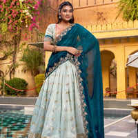 Lehenga collection "Vedaa" - Vert d'eau