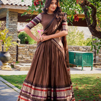 Lehenga collection "Nirupa" - Marron chocolat