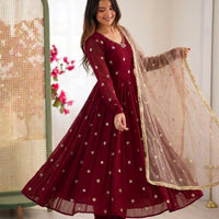 Anarkali/Robe Collection "Kavita" - Bordeaux