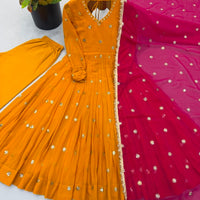 Anarkali/Robe Collection "Kavita" - Jaune Safran