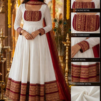 Anarkali/Robe Collection "Lakshmi" - Blanc