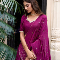 Lehenga collection "Seelana" - Fuchsia foncé