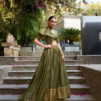 Lehenga collection "Seelana" - Vert olive