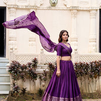 Lehenga collection "Seelana" - Violet foncé