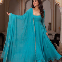 Anarkali Collection "Bhoomi" - Bleu turquoise
