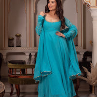 Anarkali Collection "Bhoomi" - Bleu turquoise