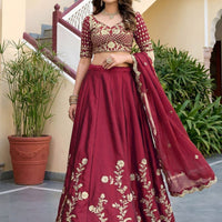 Lehenga collection "Dipriya" - Bordeaux