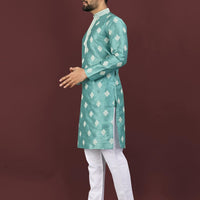 Kurta "Déva" - Bleu turquoise