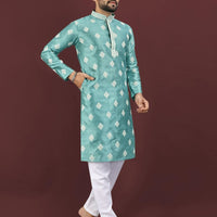 Kurta "Déva" - Bleu turquoise