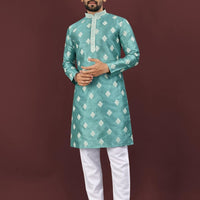 Kurta "Déva" - Bleu turquoise
