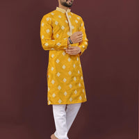 Kurta "Déva" - Jaune moutarde