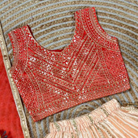 Lehenga Fille collection "Sounita" - Orange