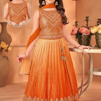 Lehenga Fille collection "Sounita" - Orange