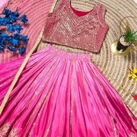 Lehenga Fille collection "Sounita" - Rose