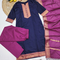 Punjabi "Dévy" - Bleu marine