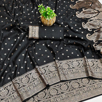 Sari noir - design 1 finition bronze