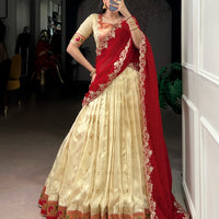 Lehenga collection "Vedaa" - Doré champagne